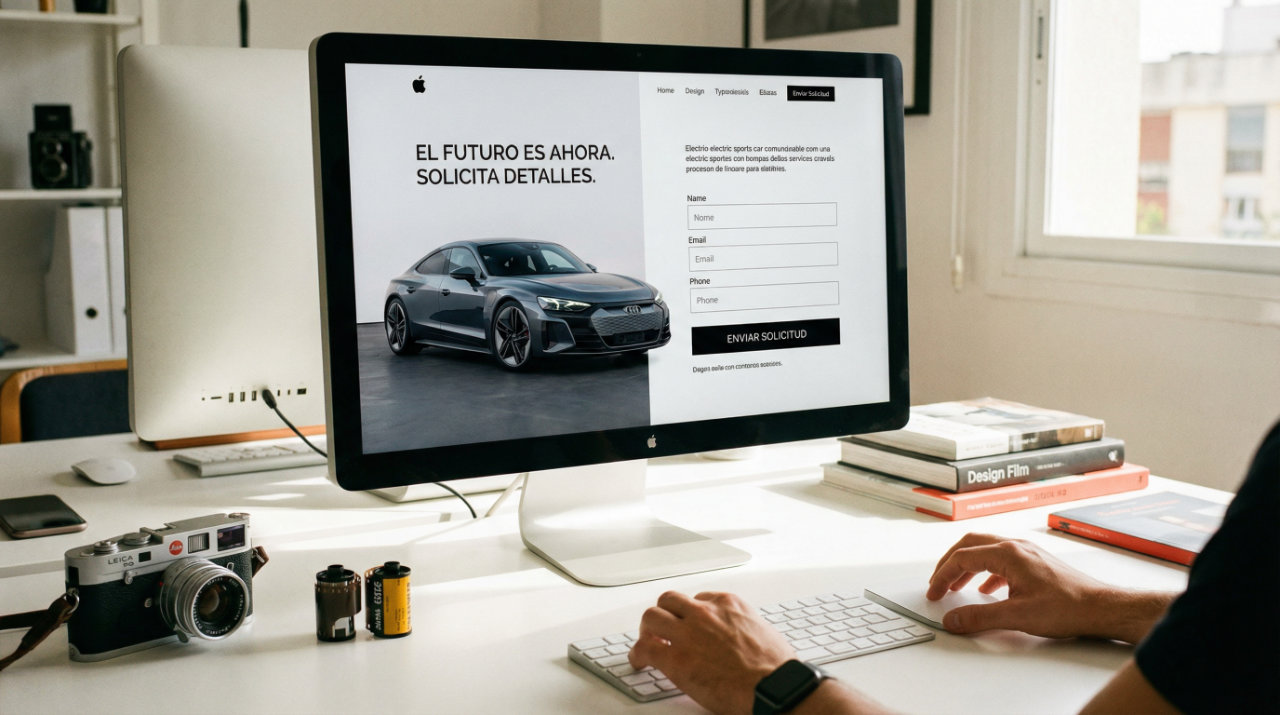 Dise&ntilde;o de landing page prueba de manejo