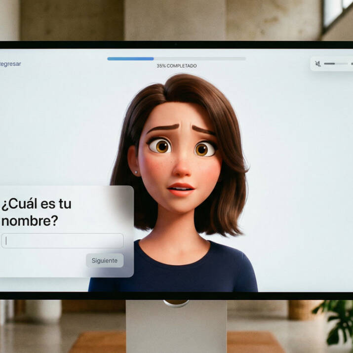 Quizes, cuestionario por mujer 3D, preguntando para conocer al usuario
